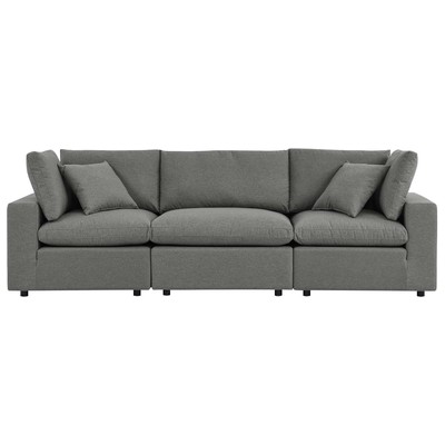 Sofas and Loveseat Modway Furniture Commix Charcoal EEI-5578-CHA 889654925644 Sofa Sectionals Loveseat Love seatSofa Sofa Set set 