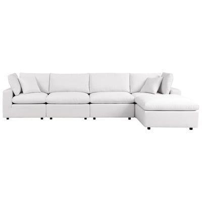 Sofas and Loveseat Modway Furniture Commix White EEI-5583-WHI 889654925354 Bar and Dining Loveseat Love seatSectional So Sofa Set set 