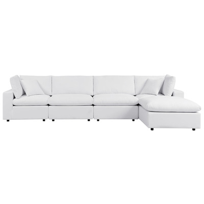 Sofas and Loveseat Modway Furniture Commix White EEI-5584-WHI 889654925323 Sofa Sectionals Loveseat Love seatSectional So Sofa Set set 