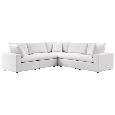 Sofas and Loveseat Modway Furniture Commix White EEI-5589-WHI 889654924791 Bar and Dining Loveseat Love seatSectional So Sofa Set set 