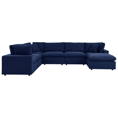 Sofas and Loveseat Modway Furniture Commix Navy EEI-5592-NAV 889654924722 Sofa Sectionals Loveseat Love seatSectional So Sofa Set set 