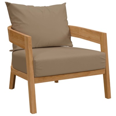 Chairs Modway Furniture Brisbane Natural Light Brown EEI-5602-NAT-LBR 889654942115 Daybeds and Lounges Brown sable Accent Chairs Accent 