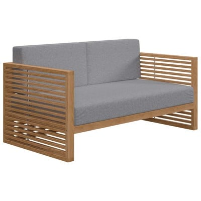 Sofas and Loveseat Modway Furniture Carlsbad Natural Gray EEI-5605-NAT-GRY 889654942061 Daybeds and Lounges Loveseat Love seatSofa Contemporary Contemporary/Mode Sofa Set set 