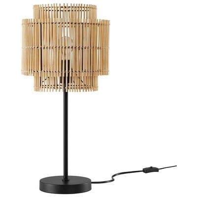 Table Lamps Modway Furniture Nourish EEI-5609-NAT 889654941354 Table Lamps Black ebony Desk Contemporary Modern Modern Co Blown Glass Crystal Cement L 
