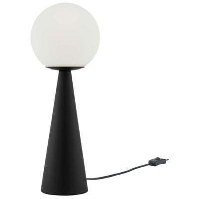 Modway Furniture Table Lamps, Black,ebonyWhite,snow, Globe, Contemporary,Modern,Modern, Contemporary,TABLE, Blown Glass, Crystal,Cement, Linen, Metal,Cork, Glass,Crystal,Fabric,Faux Alabaster Composite, Metal,