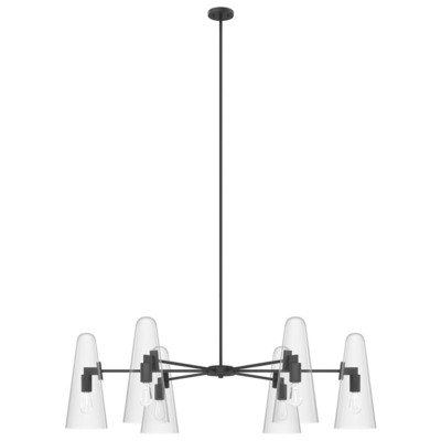 Chandelier Modway Furniture Beacon Clear Black EEI-5648-CLR-BLK 889654940784 Ceiling Lamps 5 to 8 Light 5-light 5 light 5 