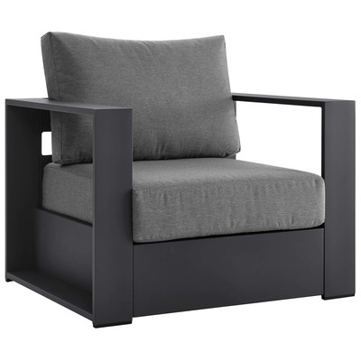Chairs Modway Furniture Tahoe Gray Charcoal EEI-5675-GRY-CHA 889654940708 Sofa Sectionals Gray Grey Lounge Chairs Lounge 