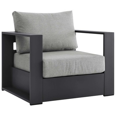 Chairs Modway Furniture Tahoe Gray Gray EEI-5675-GRY-GRY 889654940692 Sofa Sectionals Gray Grey Lounge Chairs Lounge 