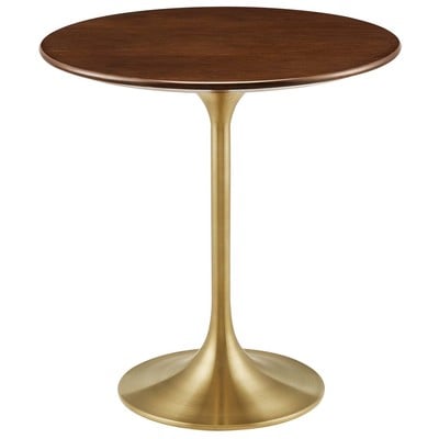 Accent Tables Modway Furniture Lippa Gold Walnut EEI-5684-GLD-WAL 889654230137 Tables Wooden Tables wood mahogany te 