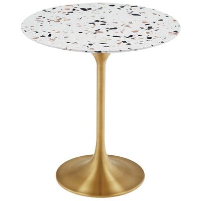 Accent Tables Modway Furniture Lippa Gold Terrazzo EEI-5687-GLD-TER 889654234043 Tables Metal Tables metal aluminum ir 