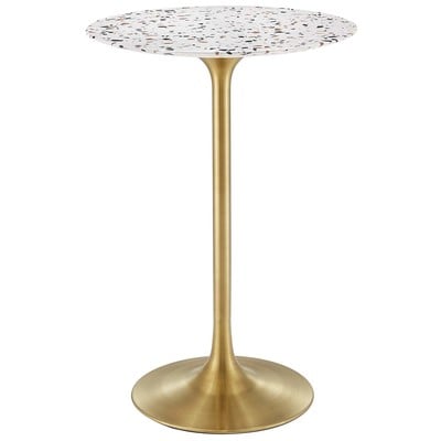 Bar Tables Modway Furniture Lippa Gold White EEI-5708-GLD-WHI 889654234203 Bar and Dining Tables Round 0 - 29.99 in 