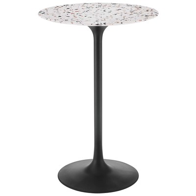 Bar Tables Modway Furniture Lippa Black White EEI-5709-BLK-WHI 889654234548 Bar and Dining Tables Round 0 - 29.99 in 