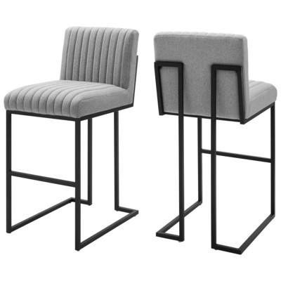 Bar Chairs and Stools Modway Furniture Indulge Light Gray EEI-5742-LGR 889654940456 Bar and Counter Stools Black ebonyGray Grey Bar Counter 