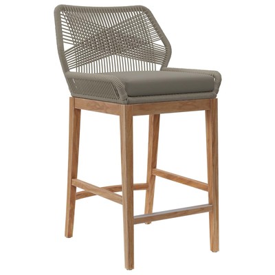 Modway Furniture Bar Chairs and Stools, Gray,Grey, Bar, Solid And Wood,Wood, Bar and Dining, 889654927815, EEI-5746-LGR-GRG