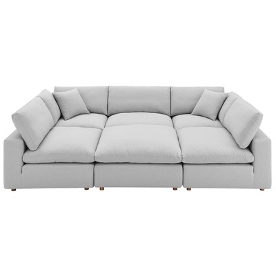 Sofas and Loveseat Modway Furniture Commix Light Gray EEI-5761-LGR 889654238256 Living Room Sets Loveseat Love seatSectional So Cotton Linen Polyester Contemporary Contemporary/Mode Sofa Set set 