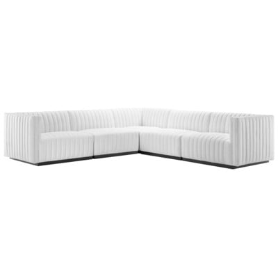 Sofas and Loveseat Modway Furniture Conjure Black White EEI-5794-BLK-WHI 889654254331 Sofas and Armchairs Chaise LoungeLoveseat Love sea Contemporary Contemporary/Mode Sofa Set setTufted tufting 