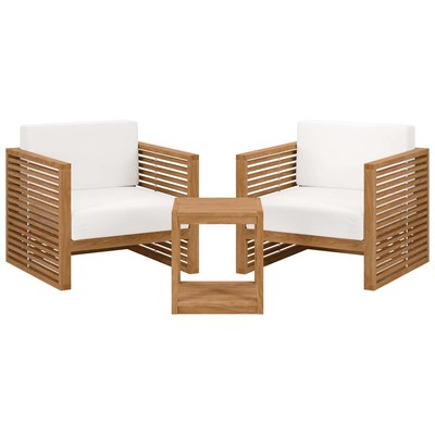 Modway Furniture Outdoor Sofas and Sectionals, White,snow, Sofa, Natural,Sunproof Fabric,White, Sofa Sectionals, 889654246800, EEI-5838-NAT-WHI