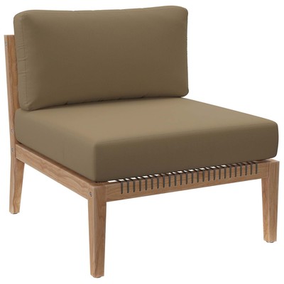 Chairs Modway Furniture Clearwater Gray Light Brown EEI-5856-GRY-LBR 889654931928 Sofa Sectionals Brown sableGray Grey Lounge Chairs Lounge 