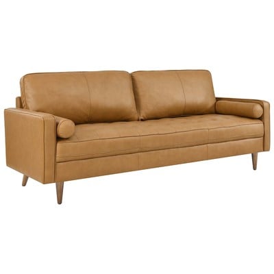 Sofas and Loveseat Modway Furniture Valour Tan EEI-5871-TAN 889654222903 Sofas and Armchairs Loveseat Love seatSofa Leather Contemporary Contemporary/Mode Sofa Set setTufted tufting 