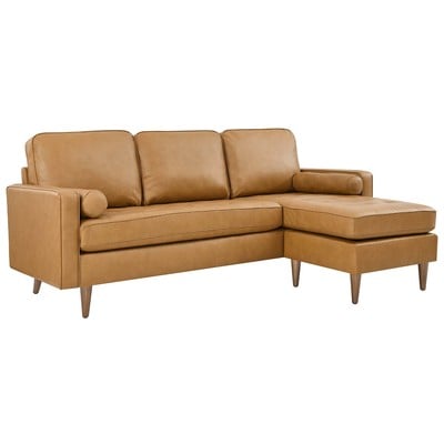 Sofas and Loveseat Modway Furniture Valour Tan EEI-5872-TAN 889654222996 Sofas and Armchairs Loveseat Love seatSectional So Leather Contemporary Contemporary/Mode Sofa Set setTufted tufting 