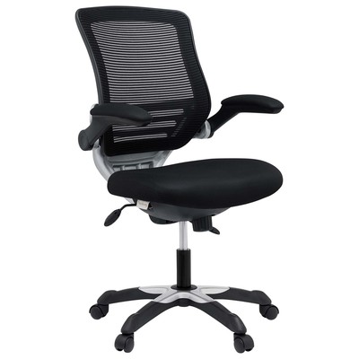 Office Chairs Modway Furniture Edge Black EEI-594-BLK 848387010669 Office Chairs Blackebony Black Complete Vanity Sets 