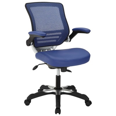 Office Chairs Modway Furniture Edge Blue EEI-595-BLU 848387008079 Office Chairs Bluenavytealturquioseindigoaqu Blue Leather Leatherette Complete Vanity Sets 