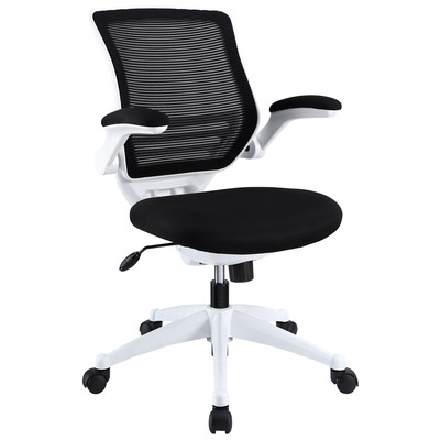 Office Chairs Modway Furniture Edge Black EEI-596-BLK 848387009663 Office Chairs BlackebonyWhitesnow Black White Complete Vanity Sets 