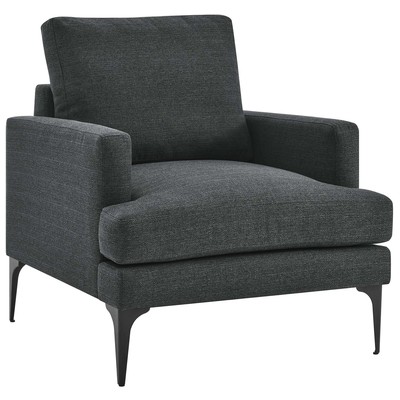 Chairs Modway Furniture Evermore Gray EEI-6003-DOR 889654223146 Sofas and Armchairs Gray Grey Accent Chairs AccentLounge Cha 