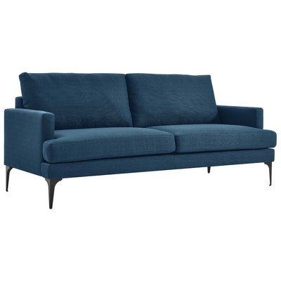 Sofas and Loveseat Modway Furniture Evermore Azure EEI-6009-AZU 889654223276 Sofas and Armchairs Chaise LoungeLoveseat Love sea Polyester Contemporary Contemporary/Mode Sofa Set set 