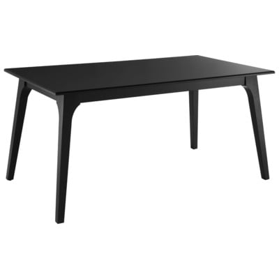 Dining Room Tables Modway Furniture Juxtapose Black Black EEI-6017-BLK-BLK 889654924876 Bar and Dining Tables Legs Rectangular Black Wood MDF Plywood Oak 