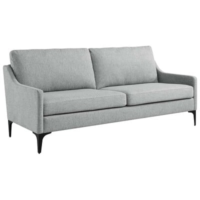 Sofas and Loveseat Modway Furniture Corland Light Gray EEI-6019-LGR 889654223368 Living Room Sets Loveseat Love seatSofa Polyester Contemporary Contemporary/Mode Sofa Set set 