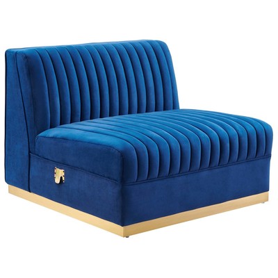Sofas and Loveseat Modway Furniture Sanguine Navy Blue EEI-6033-NAV 889654224860 Sofas and Armchairs Chaise LoungeLoveseat Love sea Velvet Contemporary Contemporary/Mode Sofa Set setTufted tufting 