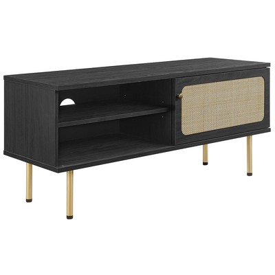 Modway Furniture TV Stands-Entertainment Centers, Black,ebony, Iron,Steel,Metal, FURNITURE,Storage,TV Stand , Black, Tables, 889654226413, EEI-6044-BLK,Small (under 48 in)