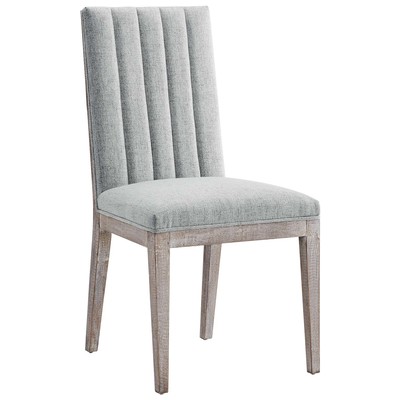Dining Room Chairs Modway Furniture Maisonette Light Gray EEI-6052-LGR 889654226529 Dining Chairs Gray Grey Side Chair Linen Rubberwood Gray Smoke SMOKED TaupePolyest 