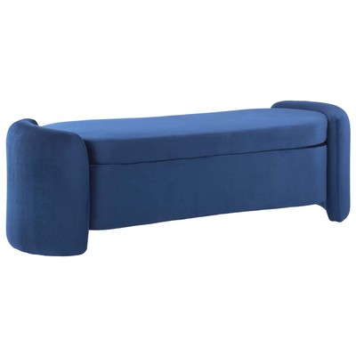 Ottomans and Benches Modway Furniture Nebula Midnight Blue EEI-6054-MID 889654227076 Benches and Stools Blue navy teal turquiose indig 