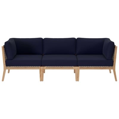 Sofas and Loveseat Modway Furniture Clearwater Gray Navy EEI-6120-GRY-NAV 889654273097 Sofa Sectionals Chaise LoungeLoveseat Love sea Contemporary Contemporary/Mode Sofa Set set 