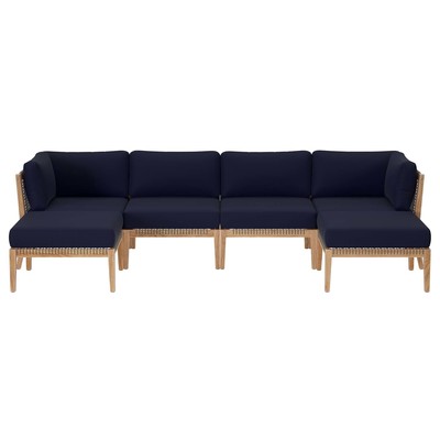 Sofas and Loveseat Modway Furniture Clearwater Gray Navy EEI-6122-GRY-NAV 889654273172 Sofa Sectionals Chaise LoungeLoveseat Love sea Contemporary Contemporary/Mode Sofa Set set 