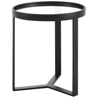 Accent Tables Modway Furniture Relay Black EEI-6152-BLK 889654239185 Tables Glass Tables glassAccent Table 