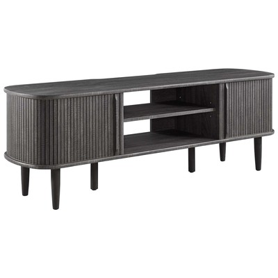 TV Stands-Entertainment Center Modway Furniture Contour Charcoal EEI-6158-CHA 889654239246 Decor Wood MDF FURNITURE Storage TV Stand 