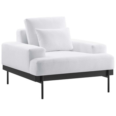 Modway Furniture Chairs, White,snow, Accent Chairs,AccentLounge Chairs,Lounge, Sofas and Armchairs, 889654252313, EEI-6216-WHI