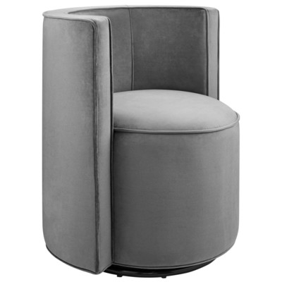Chairs Modway Furniture Della Gray EEI-6222-GRY 889654258520 Sofas and Armchairs Black ebonyGray Grey Accent Chairs Accent 