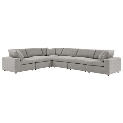 Sofas and Loveseat Modway Furniture Commix Light Gray EEI-6369-LGR 889654280101 Sofas and Armchairs Loveseat Love seatSectional So Contemporary Contemporary/Mode Sofa Set set 