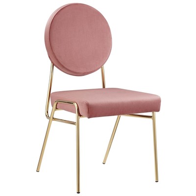 Dining Room Chairs Modway Furniture Craft Gold Dusty Rose EEI-6581-GLD-DUS 889654279228 Dining Chairs Gold Side Chair Steel Metal IronVelvet Dusty Rose Gold OCHRE OrangeMe 