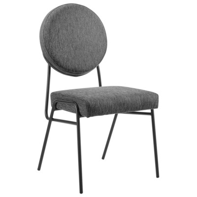 Dining Room Chairs Modway Furniture Craft Black Charcoal EEI-6582-BLK-CHA 889654279273 Black ebony Side Chair Steel Metal Iron Black DarkMatte Metal Aluminum 