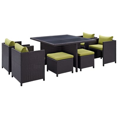 Outdoor Dining Sets Modway Furniture Inverse Espresso Peridot EEI-726-EXP-PER 848387039707 Bar and Dining Espresso Complete Vanity Sets 