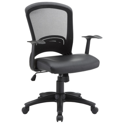 Office Chairs Modway Furniture Pulse Black EEI-756-BLK 848387008369 Office Chairs Blackebony Ergonomic Lumbar Support Black Complete Vanity Sets 
