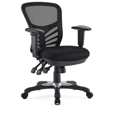 Office Chairs Modway Furniture Articulate Black EEI-757-BLK 848387032777 Office Chairs Blackebony Adjustable Ergonomic Black Complete Vanity Sets 
