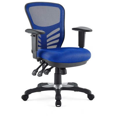 Office Chairs Modway Furniture Articulate Blue EEI-757-BLU 848387056780 Office Chairs Bluenavytealturquioseindigoaqu Adjustable Ergonomic Blue Complete Vanity Sets 