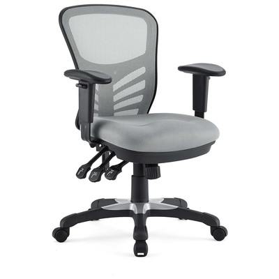 Office Chairs Modway Furniture Articulate Gray EEI-757-GRY 848387056810 Office Chairs GrayGrey Adjustable Ergonomic Gray Complete Vanity Sets 