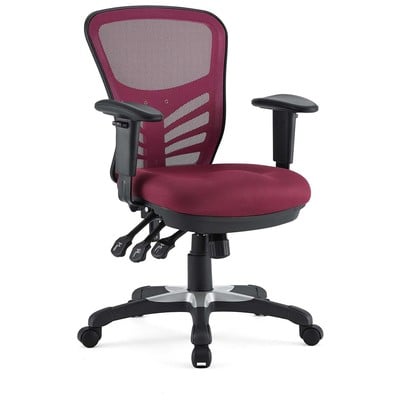 Office Chairs Modway Furniture Articulate Red EEI-757-RED 848387056834 Office Chairs RedBurgundyruby Adjustable Ergonomic Red Complete Vanity Sets 
